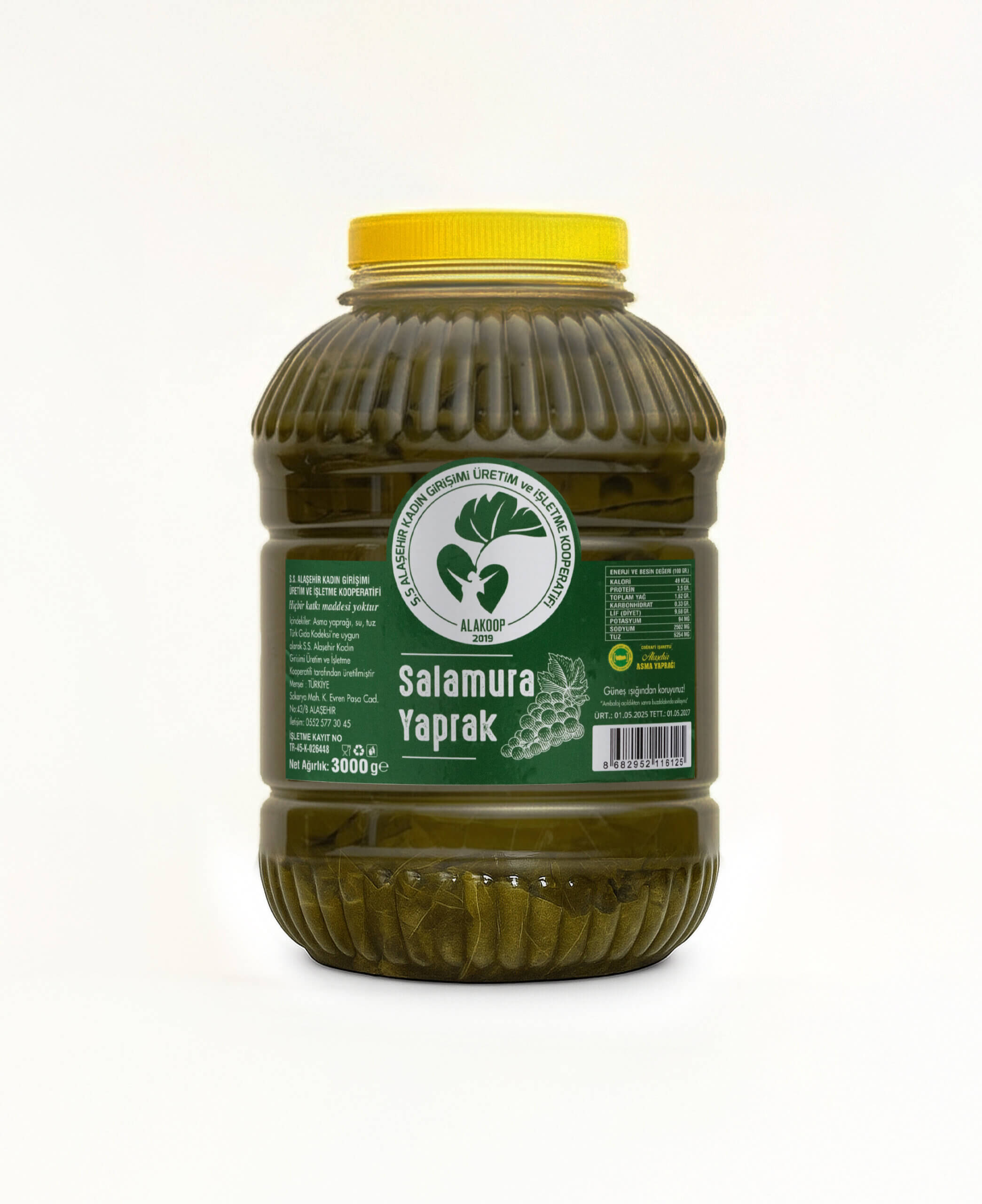 3 Kg (net) Yaprak Salamura